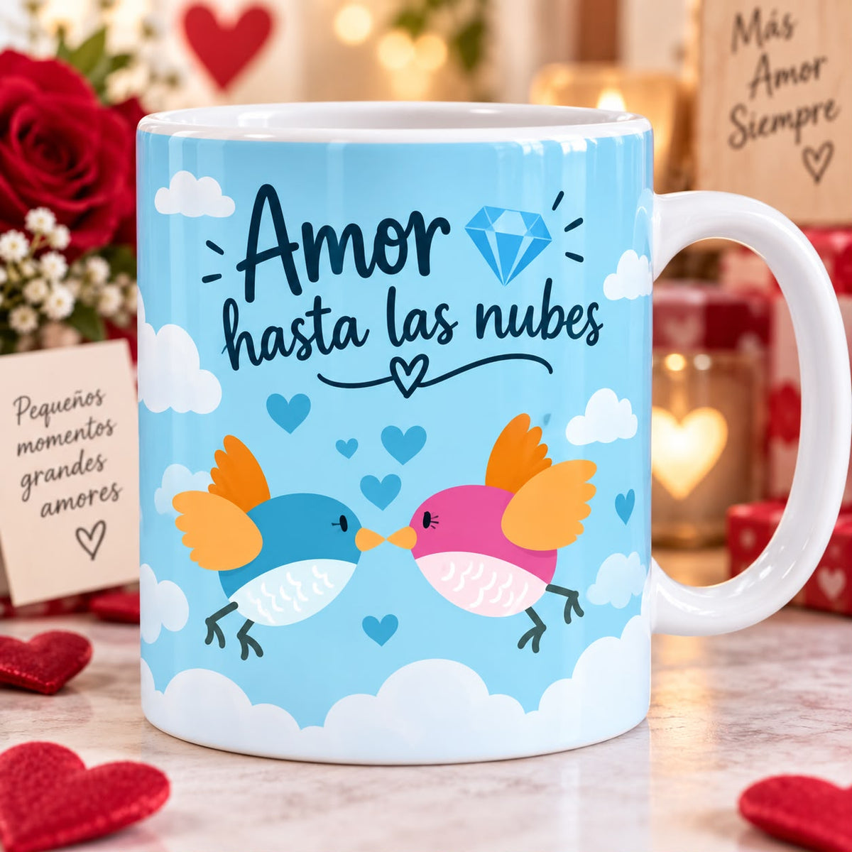 MUG AMOR HASTA LAS NUBES